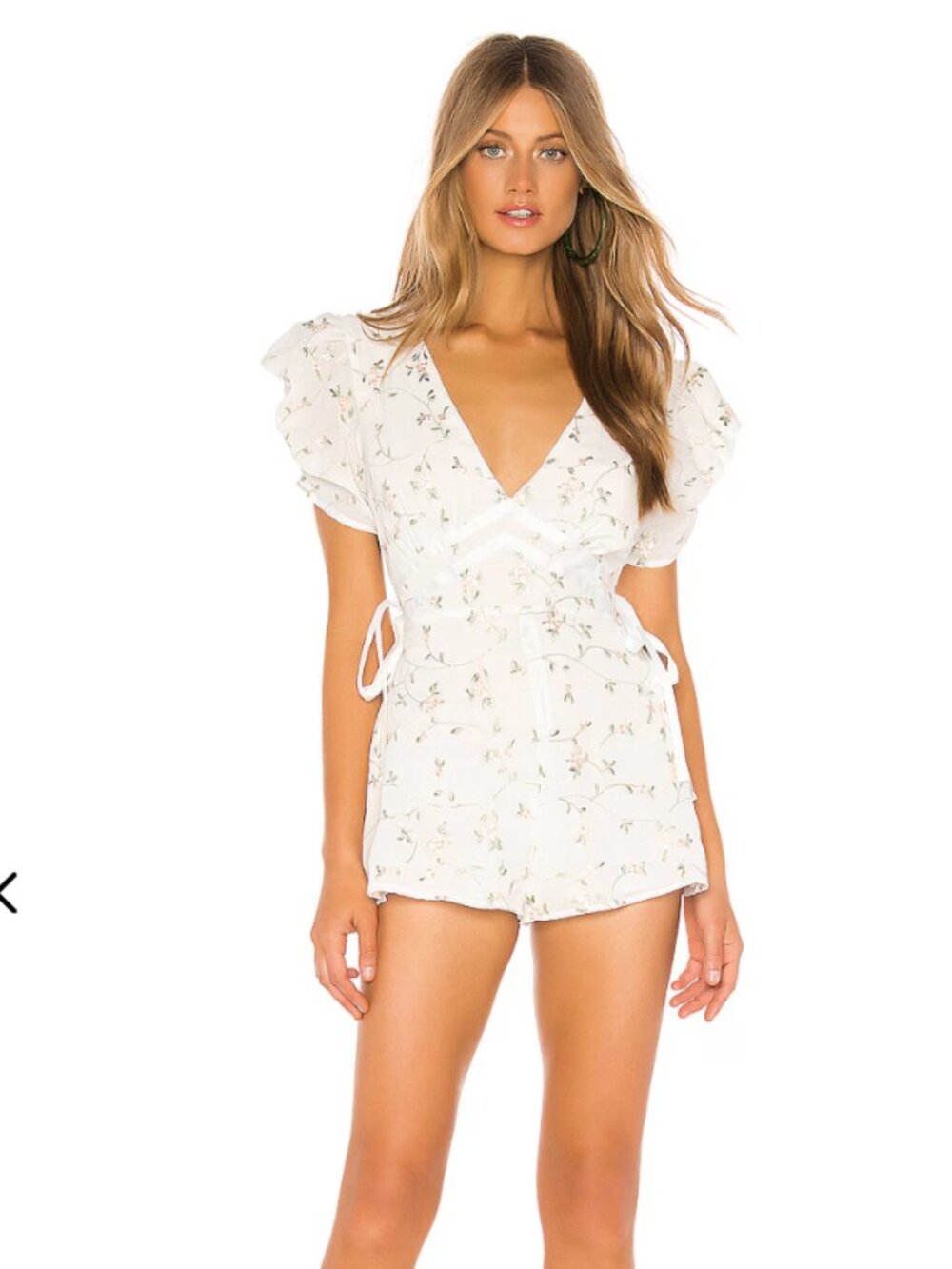 MAJORELLE Mikey Romper White Floral NWT XL Revolve